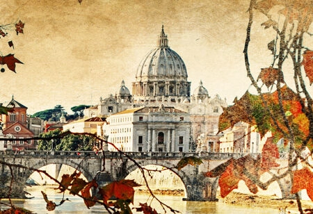 Πίνακας Πανοραμικός AUTUMN ROME 1 - Ρωμη Sticky 5