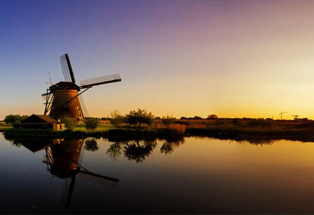Πίνακας Πανοραμικός BEAUTIFUL WINDMILL - Λιμνες - Ποταμια Sticky 5