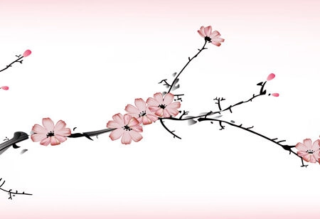 Πίνακας Πανοραμικός BLOSSOM PAINTING - Ανθη Δεντρων Sticky 3