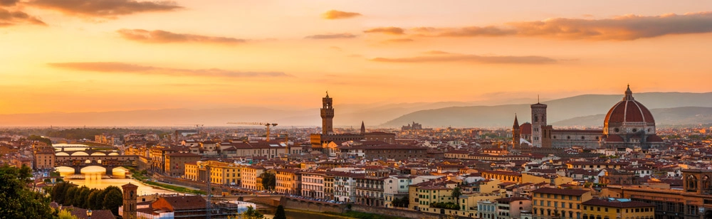 Πίνακας σε καμβά Πανοραμικός FLORENCE CITY