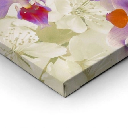 Πίνακας Πανοραμικός σε καμβά FLOWERING ORCHIDS AND CHERRIES - Ορχιδεες Sticky 2