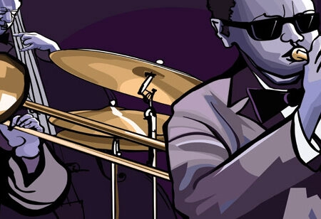 Πίνακας Πανοραμικός JAZZ PLAYERS - Μουσικη Sticky 4
