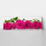 Πίνακας Πανοραμικός σε καμβά ROSES WITH DEW DROPS