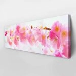Πίνακας Πανοραμικός σε καμβά SAKURA BRANCH PINK CHERRY