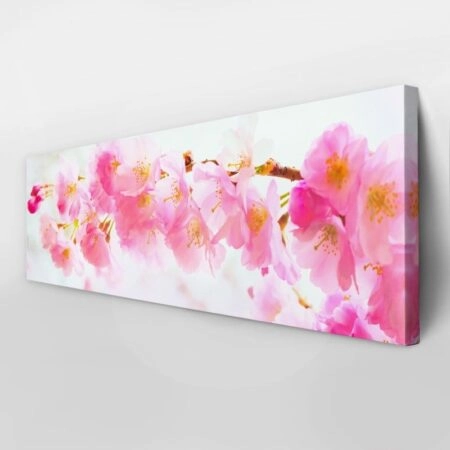 Πίνακας Πανοραμικός σε καμβά SAKURA BRANCH PINK CHERRY - Ανθη Δεντρων Sticky 3