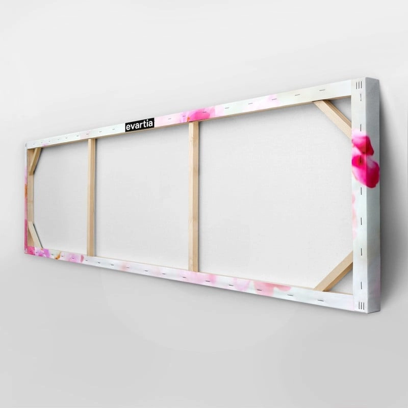 Πίνακας Πανοραμικός σε καμβά SAKURA BRANCH PINK CHERRY