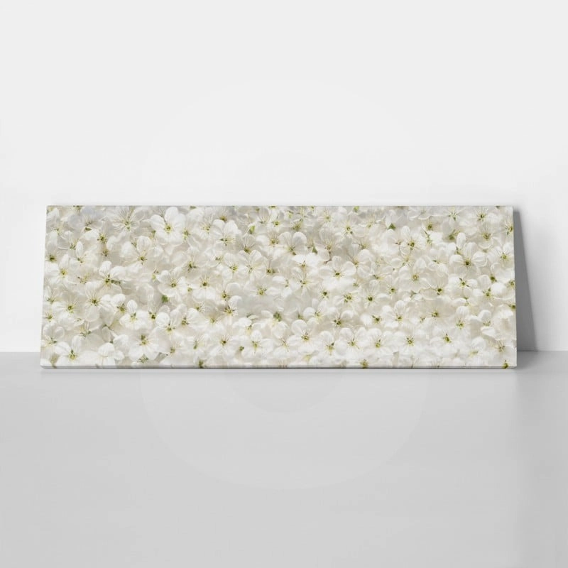 Πίνακας Πανοραμικός σε καμβά WHITE CHERRY FLOWERS