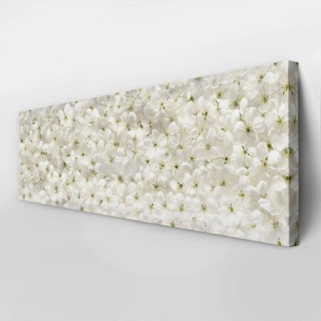 Πίνακας Πανοραμικός σε καμβά WHITE CHERRY FLOWERS - Ανθη Δεντρων Sticky 3