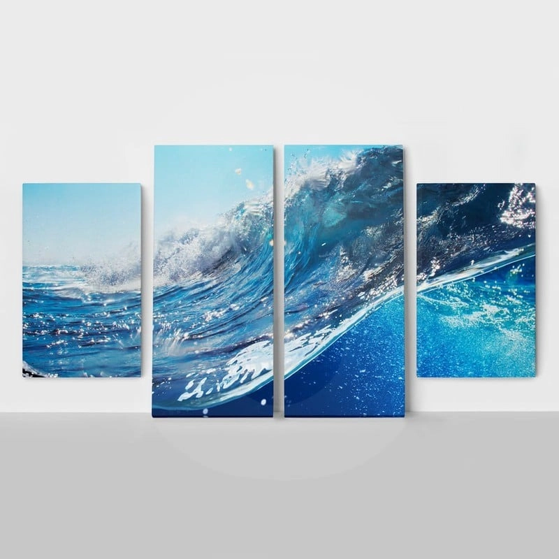 Τετράπτυχος Πινακας σε καμβά OCEAN