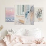 Τετράπτυχος Πινακας σε καμβά BEAUTY IN PASTEL COLORS