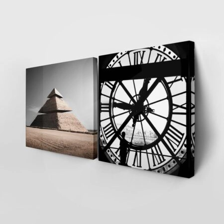 Τετράπτυχο σετ τετράγωνοι πίνακες GREY AND BLACK ABSTRACT - Αφηρημενα και Abstract Sticky 3