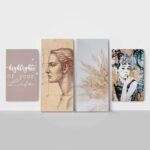 Τετράπτυχος Πινακας σε καμβά HIGHLIGHTS IN PASTEL COLORS