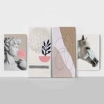 Τετράπτυχος Πινακας σε καμβά MODERN BOHO COMPOSITION