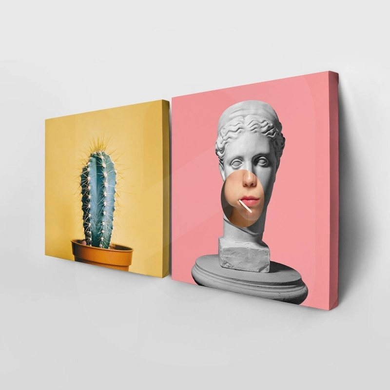 Τετράπτυχο σετ τετράγωνοι πίνακες MODERN COMPOSITION