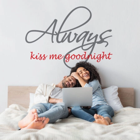 Αυτοκόλλητο τοίχου ALWAYS KISS ME - Φράσεις και Γράμματα Sticky 3