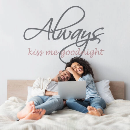 Αυτοκόλλητο τοίχου ALWAYS KISS ME - Φράσεις και Γράμματα Sticky 4