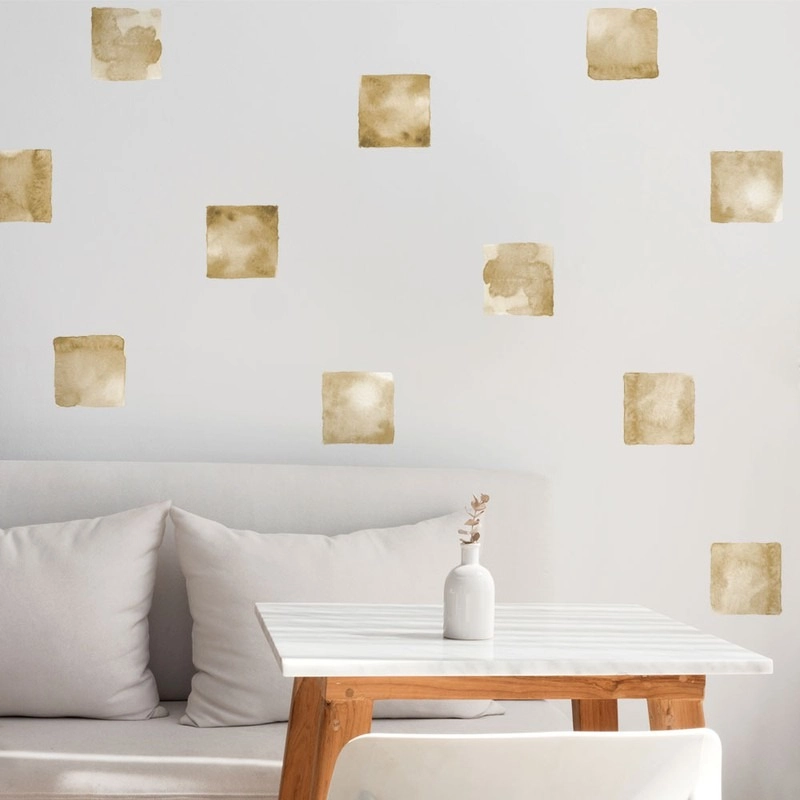 Αυτοκόλλητο τοίχου BEIGE WATERCOLOR SQUARES