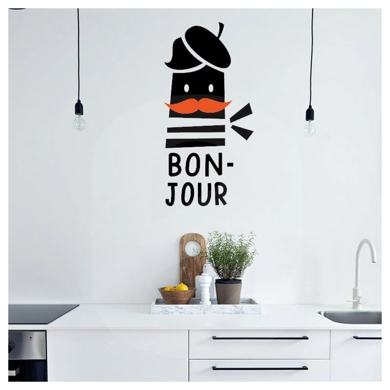Αυτοκόλλητο τοίχου BONJOUR CHEF