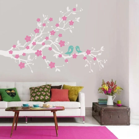 Αυτοκόλλητο τοίχου CHERRY FLOWERS - Floral - Λουλουδια Sticky 2