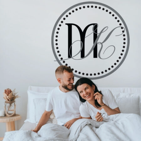 Αυτοκόλλητο τοίχου COUPLE 2 - Μονογράμματα Sticky 3