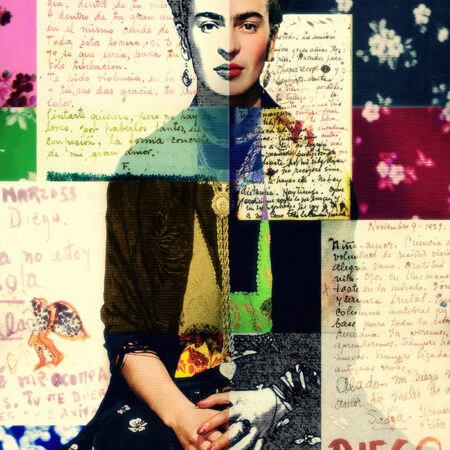 Πίνακας σε καμβά FRIDA LOVE LETTERS - Frida Kahlo Sticky 6