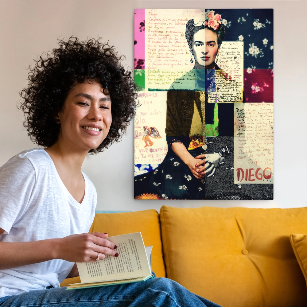 Πίνακας σε καμβά FRIDA LOVE LETTERS
