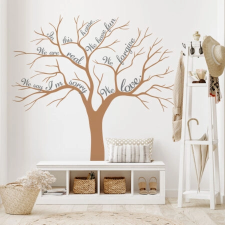 Αυτοκόλλητο τοίχου HOUSE RULES TREE