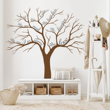 Αυτοκόλλητο τοίχου HOUSE RULES TREE - Floral - Λουλουδια Sticky 1