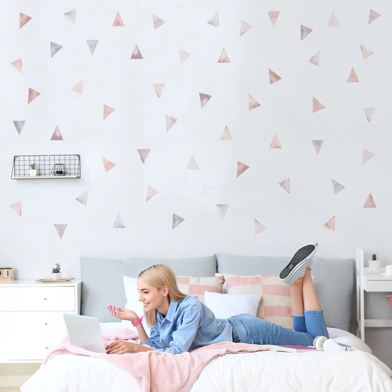 Αυτοκόλλητο τοίχου PAINTED WATERCOLOR TRIANGLES