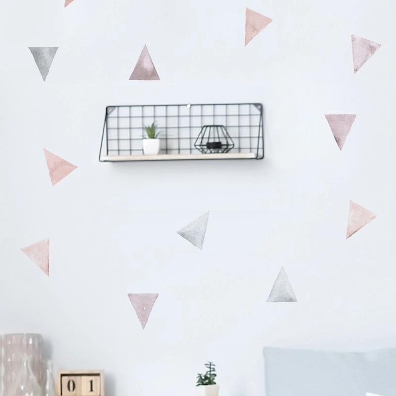 Αυτοκόλλητο τοίχου PAINTED WATERCOLOR TRIANGLES
