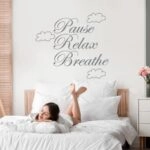Αυτοκόλλητο τοίχου PAUSE RELAX BREATHE