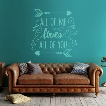Aυτοκόλλητο τοίχου ROMANTIC TYPOGRAPHY