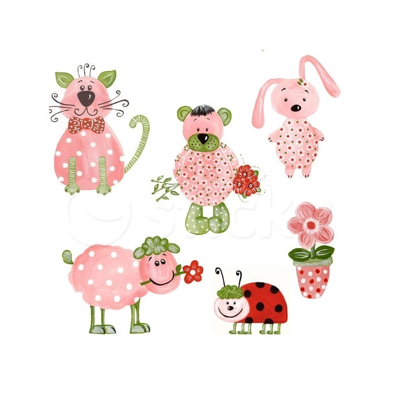 Αυτοκόλλητο τοίχου SPRING ANIMALS