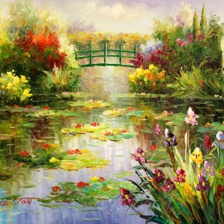 Πινακας σε καμβά WATER LILIES POND - Monet Claude Sticky 5