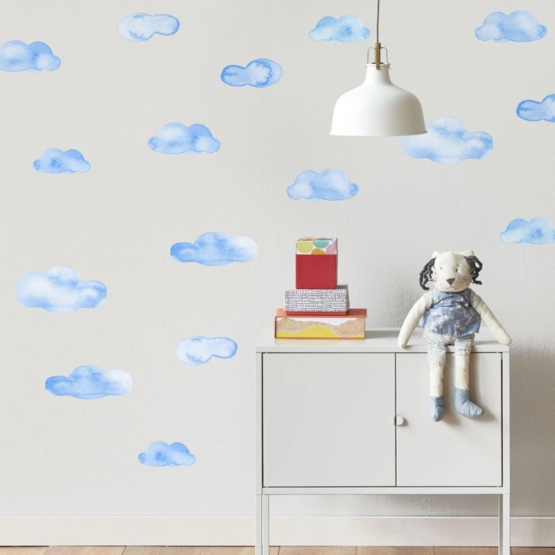 Αυτοκόλλητο τοίχου WATERCOLOR CLOUDS