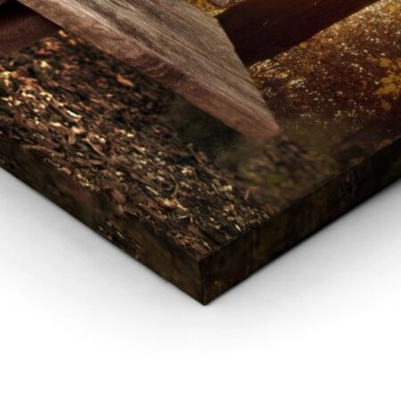 Τετράγωνος Πίνακας WOOD CARVING 3 - Αγαπη - Ερωτας Sticky 2
