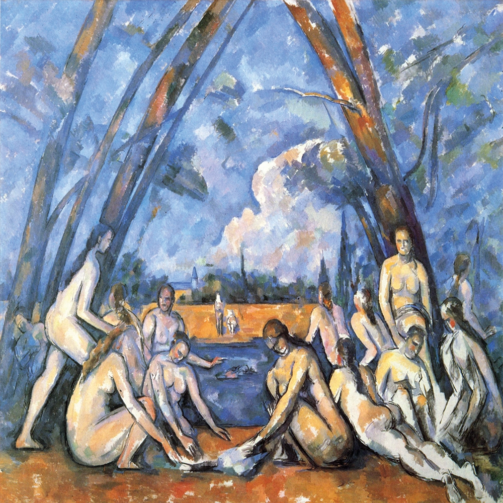 Τετράγωνος Πίνακας CEZANNE - THE BATHERS