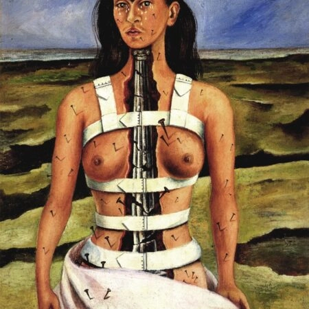 Πίνακας σε καμβά FRIDA BROKEN COLUMN - Frida Kahlo Sticky 5