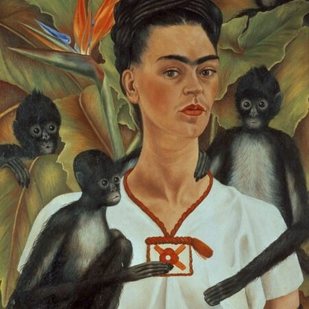 Πίνακας σε καμβά FRIDA KAHLO SELF PORTRAIT WITH MONKEYS - Frida Kahlo Sticky 5