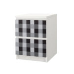 Αυτοκόλλητο Συρταριέρας GREY CHECKER