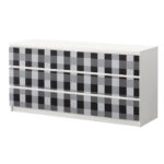 Αυτοκόλλητο Συρταριέρας GREY CHECKER