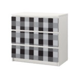 Αυτοκόλλητο Συρταριέρας GREY CHECKER