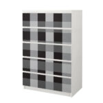 Αυτοκόλλητο Συρταριέρας GREY CHECKER