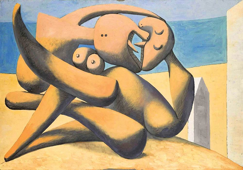 Πίνακας σε καμβά PICASSO - FIGURES AT THE SEASIDE