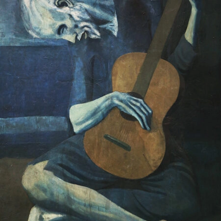 Πίνακας σε καμβά PICASSO - OLD GUITARIST - Pablo Picasso Sticky 5