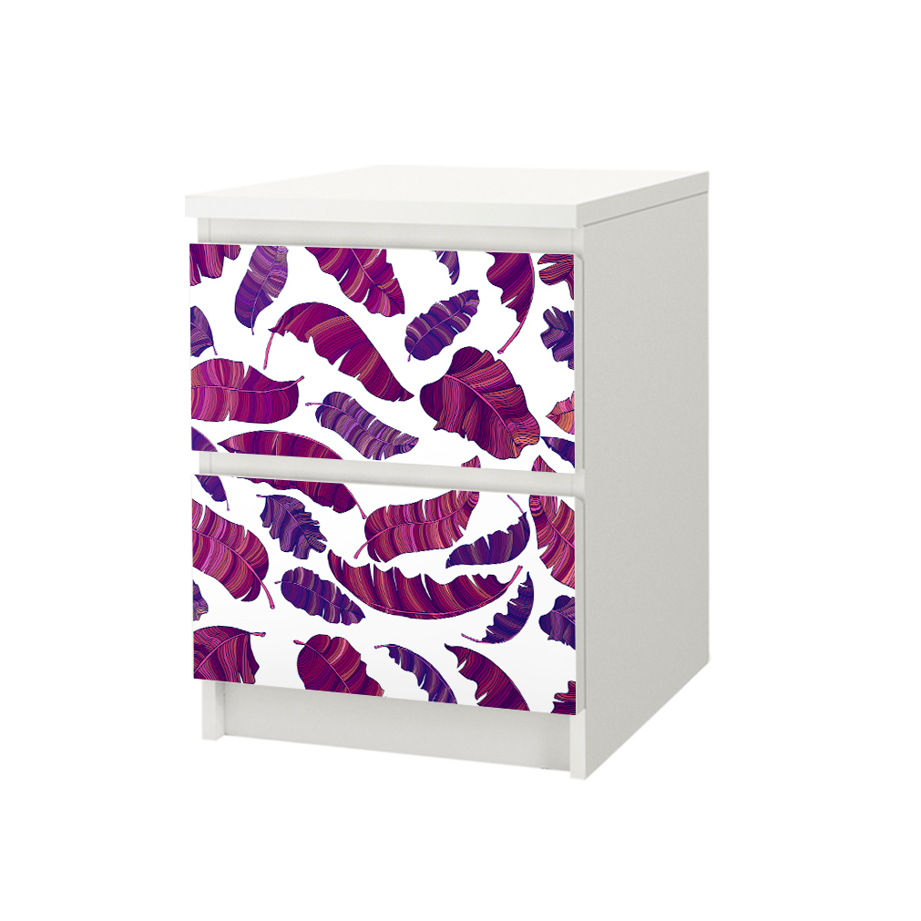 Αυτοκόλλητο Συρταριέρας PURPLE BANANA LEAVES