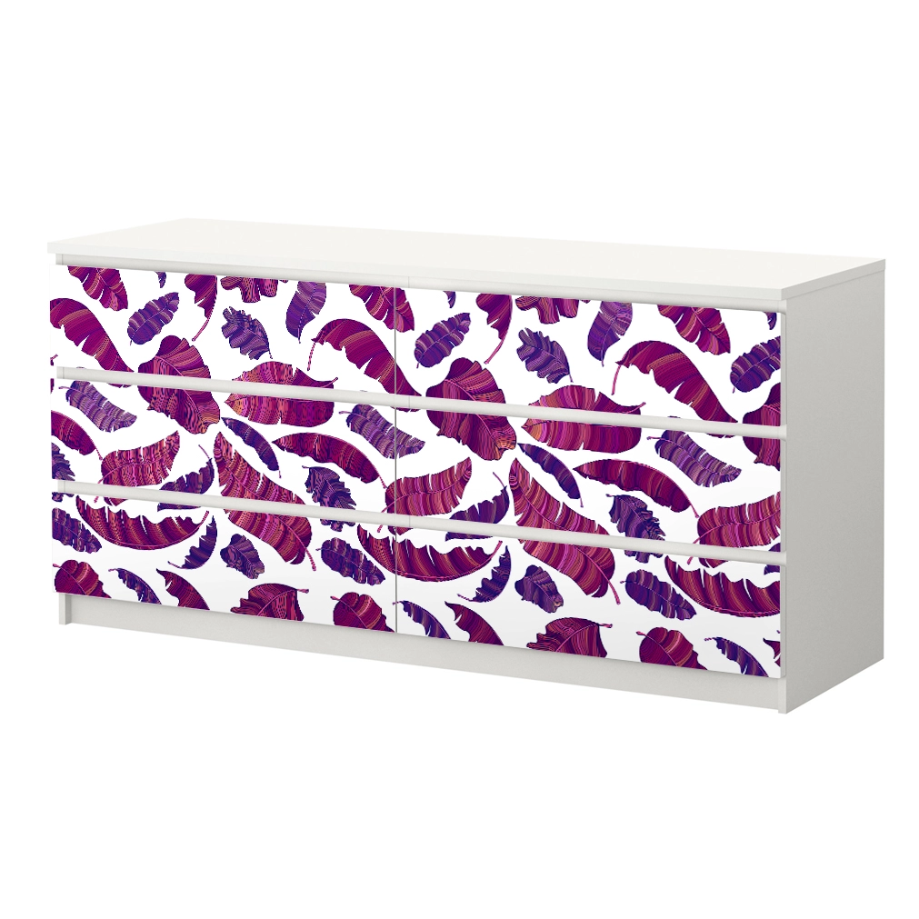 Αυτοκόλλητο Συρταριέρας PURPLE BANANA LEAVES