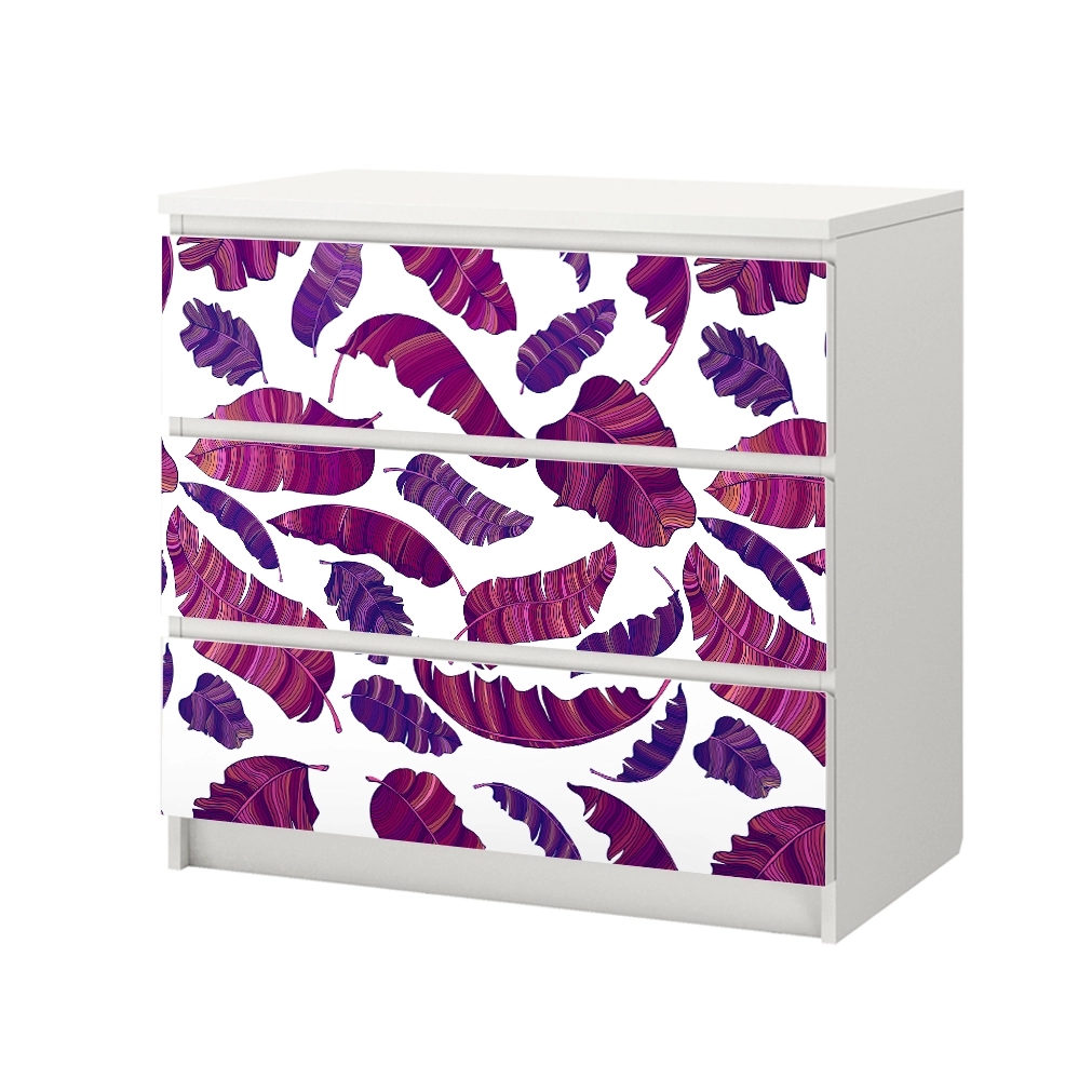 Αυτοκόλλητο Συρταριέρας PURPLE BANANA LEAVES