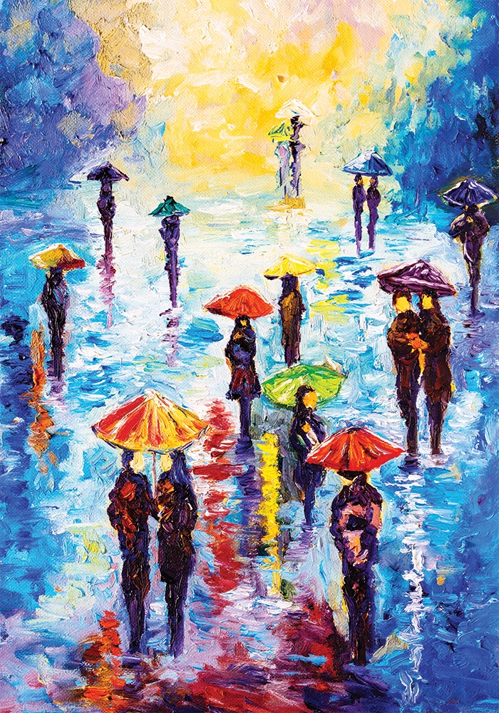Πινακας σε καμβά RAINY DAY OIL PAINTING 2