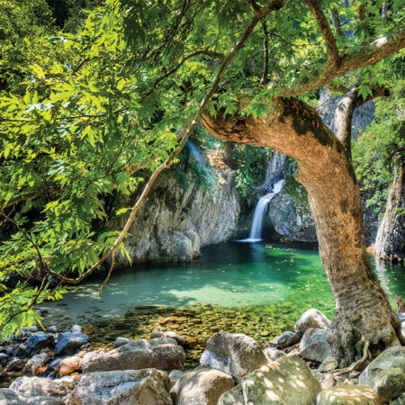 Πινακας σε καμβά SAMOTHRAKI VATHRES WATERFALLS GREECE - Πινακες σε καμβα Sticky 4